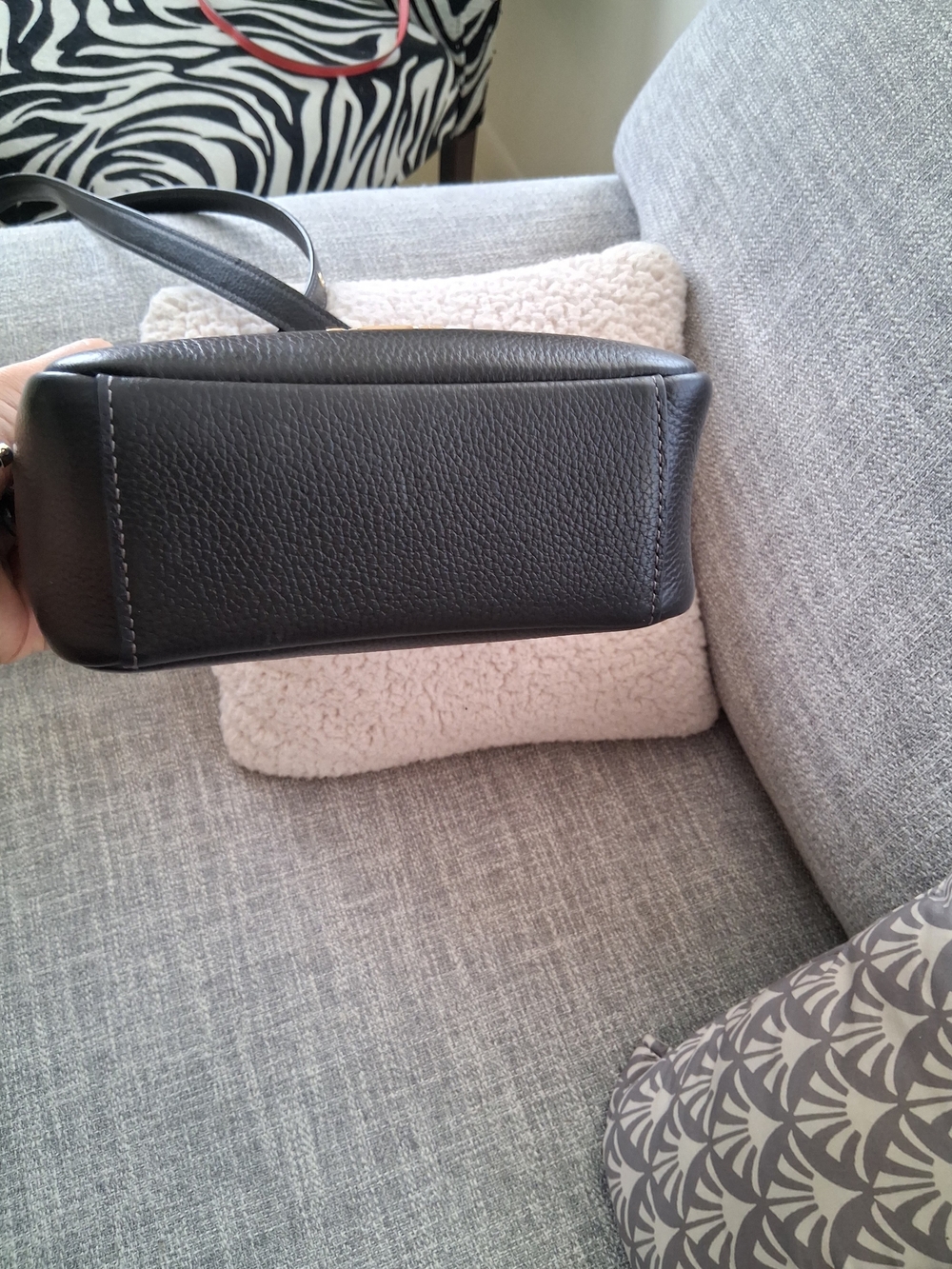 COACH Black Pebbled Hadley Mini  Leathe crossbody  Bag - Picture 6 of 9